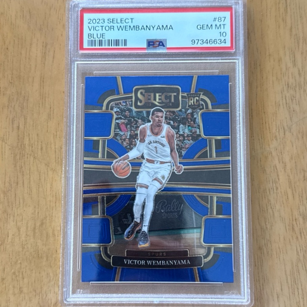 Victor Wembanyama Rookie Card PSA 10 #87 Panini Select Blue Spurs Wemby